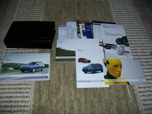 2014 subaru forester owners manual w/ leather holder, quick ref guide, &amp; more!