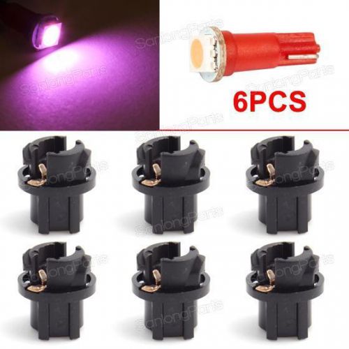 6xt5 pink 1-5050-led panel cluster dash bulb 73 74 37 2721 hole for honda