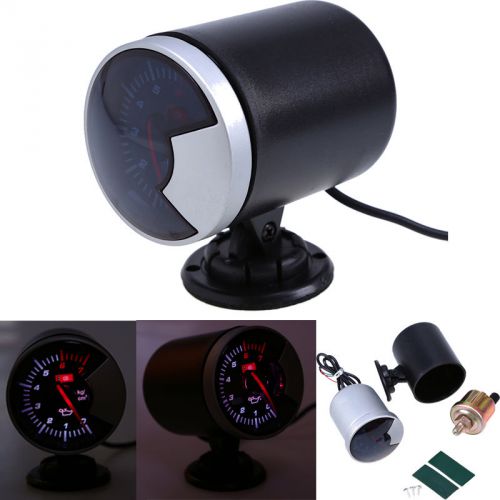 2.5&#034;/63mm universal pointer oil press pressure gauge meter smoke tint len led