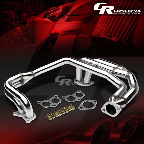 For 97-05 subaru impreza rs 2.5 non turbo stainless exhaust manifold header+bolt