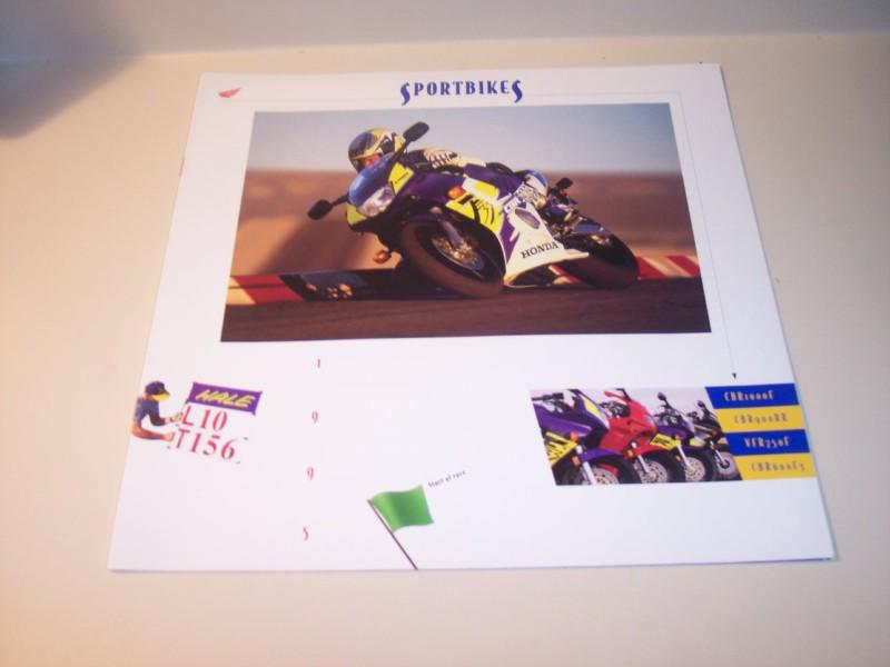 1995 honda motorcycle sportbkes brochure  cbr1000f, vfr750f,cbr600f,cbr900rr