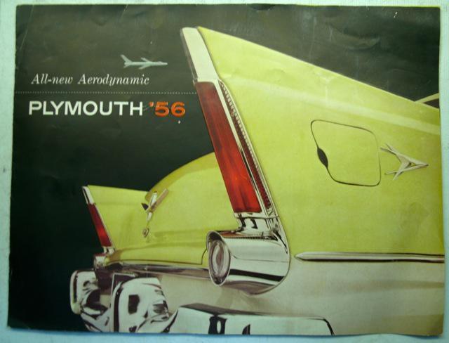 Original 1956 plymouth sales brochure belvedere plaza savoy suburban catalog vg