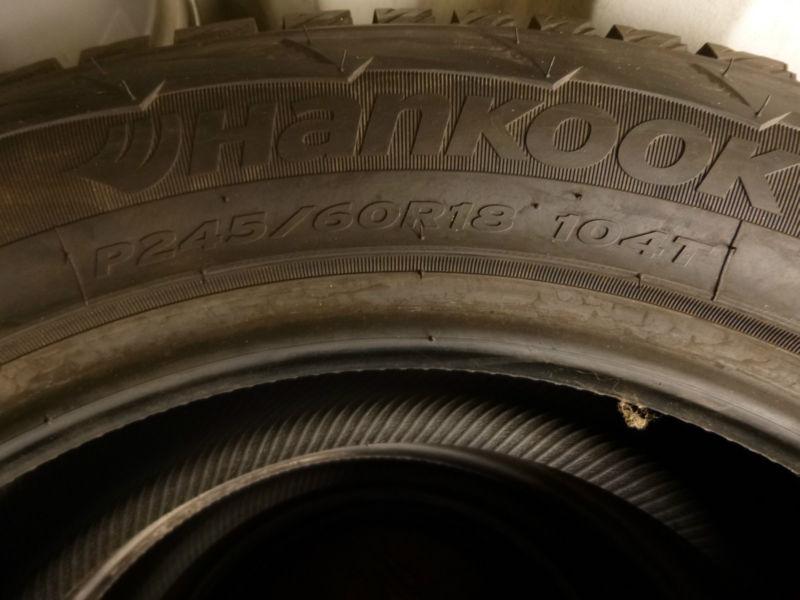 2 hankook rw11 snow tires 245/60r18