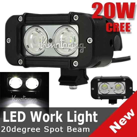 20w 2000lm cree led spot  beam work light offroad lamp car atv suv 4wd 4x4 36w