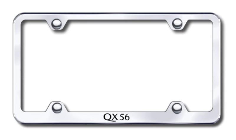 Infiniti qx56 wide body  engraved chrome license plate frame -metal made in usa