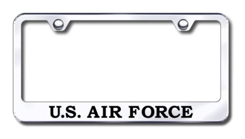 Us air force laser etched chrome license plate frame made in usa genuine