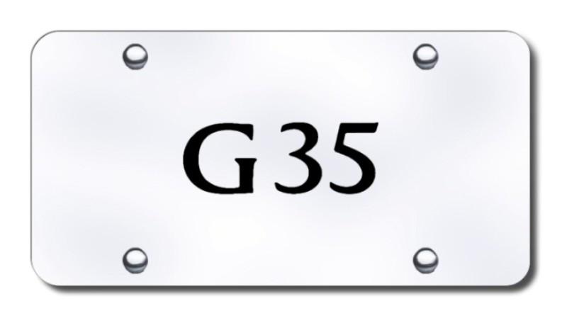 Infiniti g35 laser etched brushed stainless license plate made in usa genuine