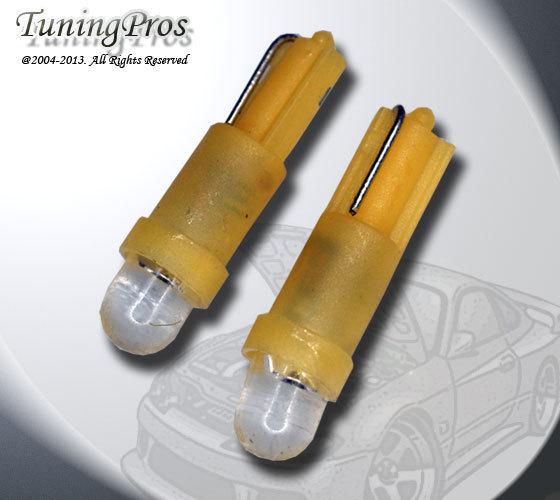 (1 pair) set of 2 pcs brake warning t5 1 yellow led light bulbs 74 37 2721