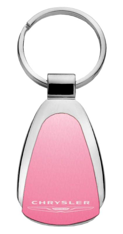 Chrysler  pink teardrop keychain / key fob engraved in usa genuine