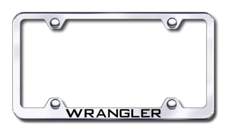 Chrysler wrangler wide body  engraved chrome license plate frame -metal made in