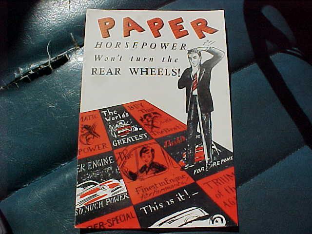 1952 edmunds hi speed performance equip color sales brochure paper horsepower