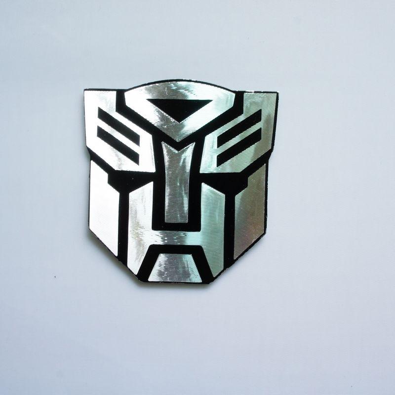 Black autobot transformers-face truck auto car sticker tags movie decal small