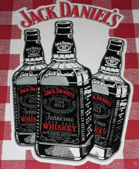 Large jack daniels bottle sticker, pvc, wall, bar, car decal & window 