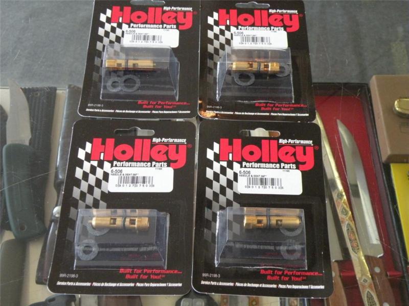 Lot of 4 holley 6-506 needle valve & seat .097" one per pack brand new