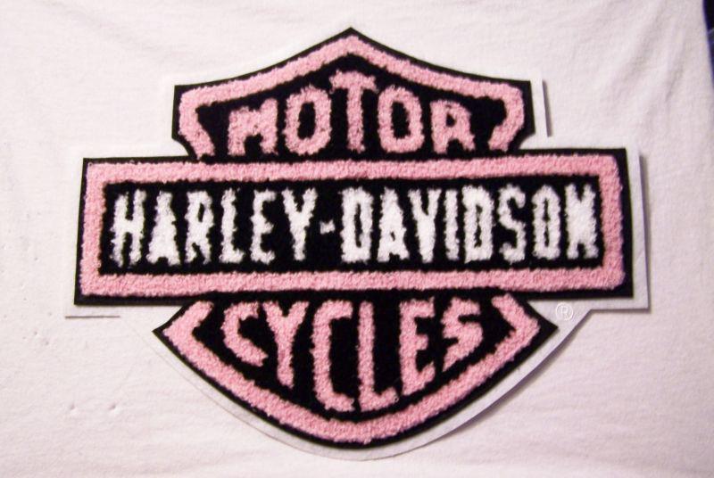 #1246 3xl harley motorcycle vest patch bar & shield chenille-embroidery hd11001