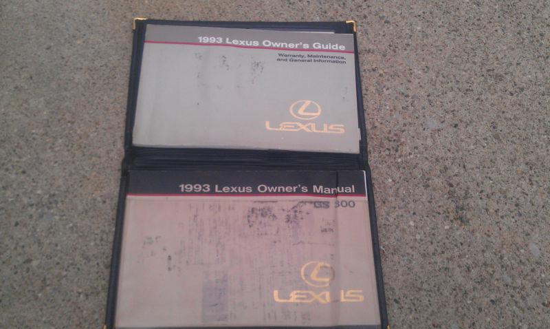 1993 lexus gs 300 gs300  original owners manual & leather sleeve 3 books used