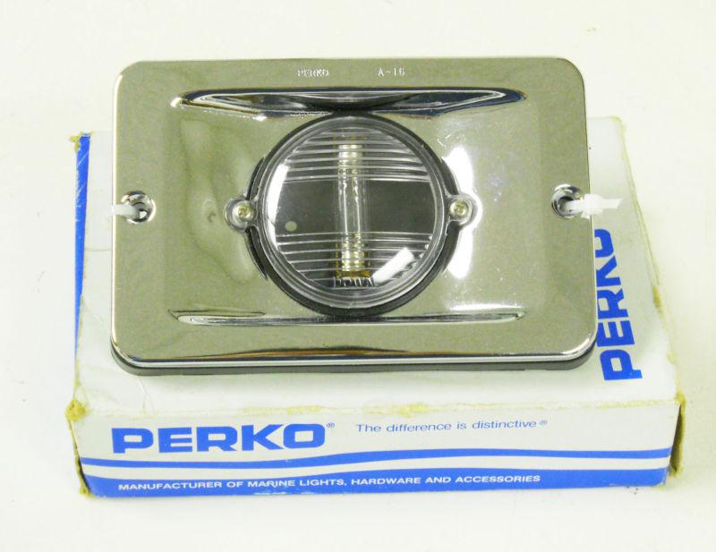 Perko 939 stern light chrome plated brass transom light new in box  look