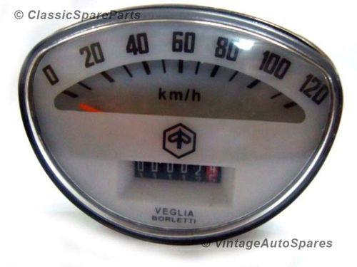 Vintage vespa primavera brand new odometer / speedometer 0-120 kmh old models