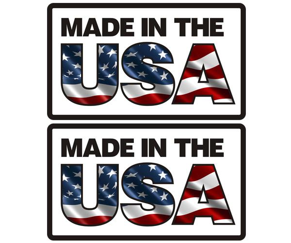 Made in the usa decal set 4"x2.3" american flag car vinyl sticker u5ab