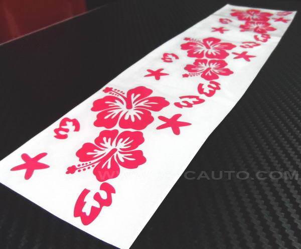 Car decal vinyl graphics sticker hawaiian hibiscus flower #35
