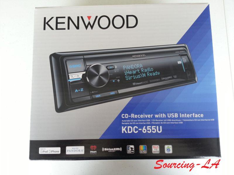 Kenwood kdc-655u car audio single din cd\mp3 receiver w/ pandora 