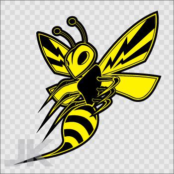Decal sticker bee hornet wasp insect bees hornets wasps honey 0500 vaab3
