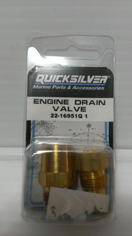 Quicksilver/mercury 22-16951q1 engine drain valve new old stock