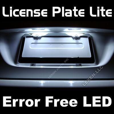 Led e white 2x error free license plate tag light bulbs frame festoon 6418 6411