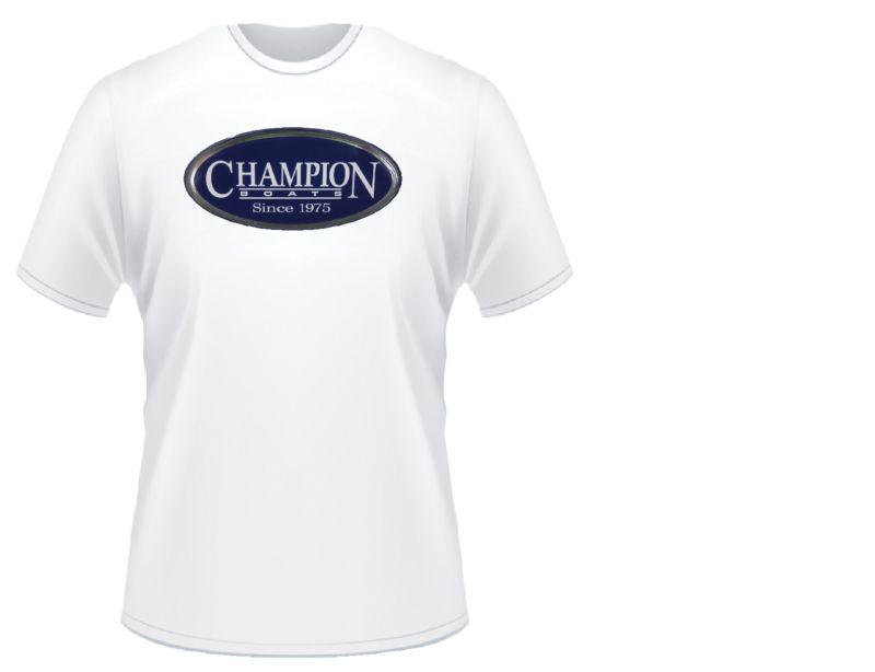 Champion boats est.1975 t-shirt
