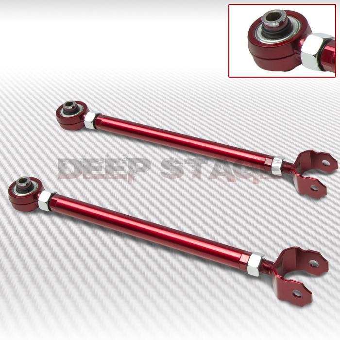 Nissan 350z z33 g35 v35 2-pc high strength rear lower control arms camber red