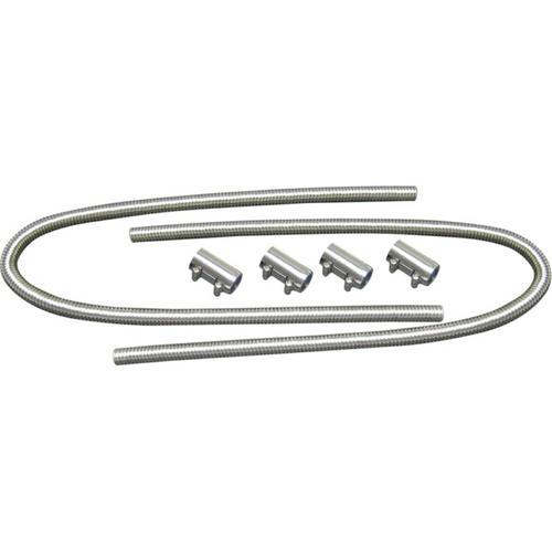 Sbc/bbc stainless 48 in. heater hose kit small big block chevy engine street rod