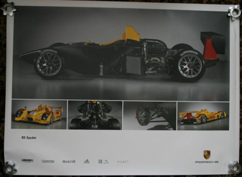 Porsche poster 24" x 36" rs spyder carbon fiber dissection picture brand new