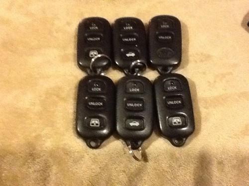Lot of 6 toyota remote fobs