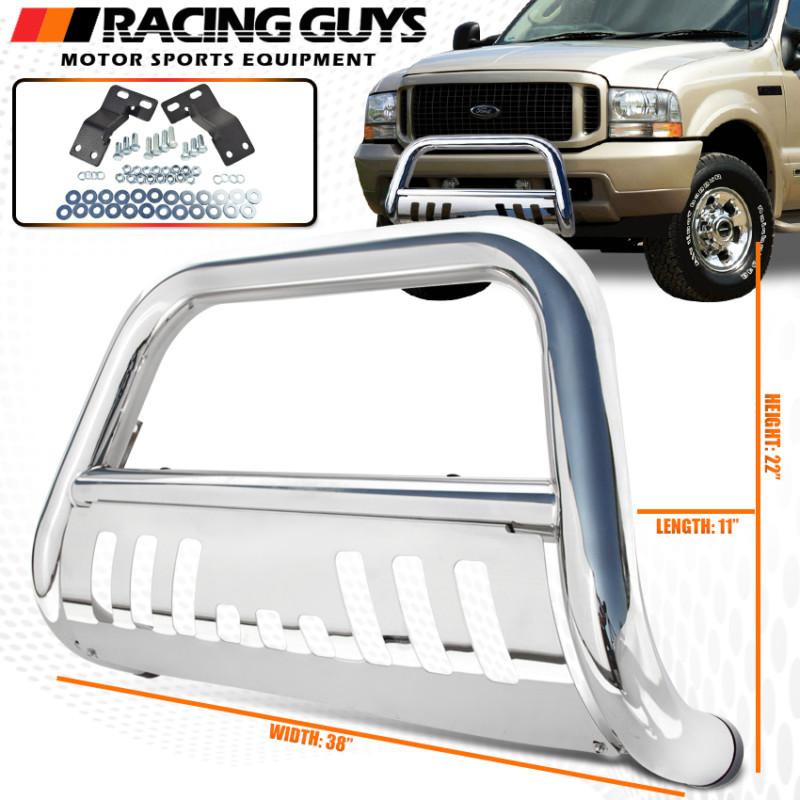 2000-2004 ford excursion 4x4 chrome front upper bull bar grille sport off road