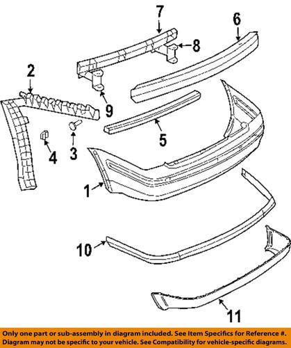 Volkswagen oem 3b5807417hgru rear bumper-bumper cover