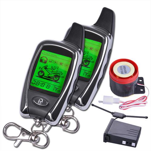 Lcd motorcycle bike alarm remote engine start anti-theft security system scooter