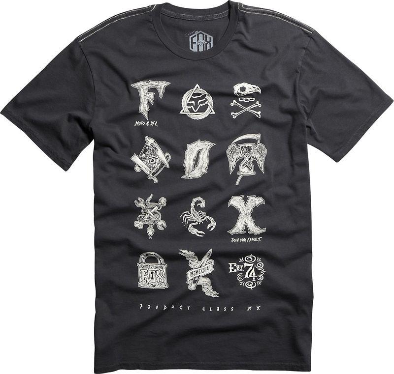 Fox total sprawl black tee shirt t-shirt motocross t tshirt mx 2014