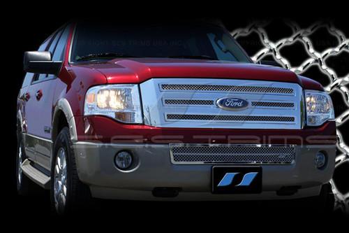 Ses trims ti-mg-152a/b 07-13 ford expedition billet grille mesh grill chromed