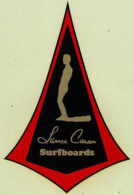 Vintage lance carson surfboard water decal surfing surf old rat hot rod woody