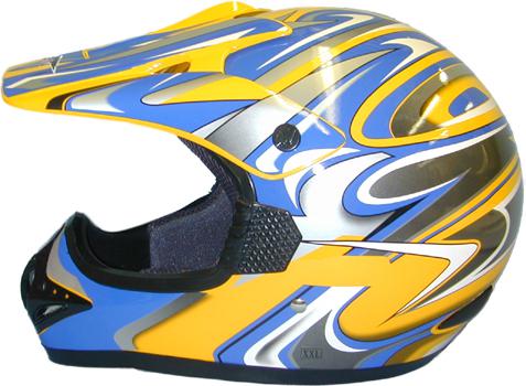 Max 606-1 motocross helmetsize  xxl blue yellow white