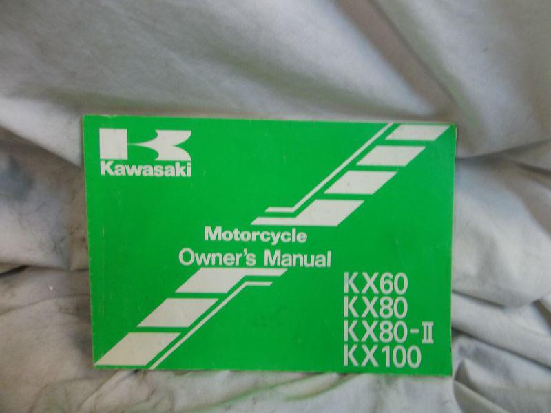 1994 kawasaki kx 100 60 80 small & big wheel oem owners manual *b54a