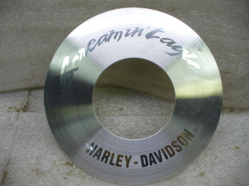 Harley evo screamin eagle 8" round air cleaner center decal cover.