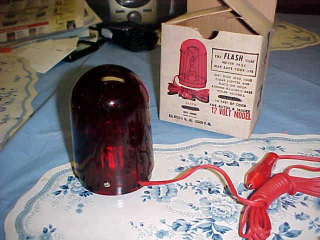 Vintage red roof top flasher light ford chevrolet n.o.s 