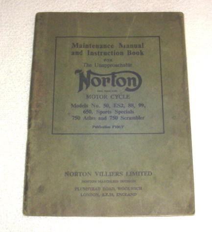 Norton motor cycle motorcycle 1967 service manual