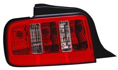 Anzo euro-style taillights red/clear lens red housing 2005-2009 ford mustang