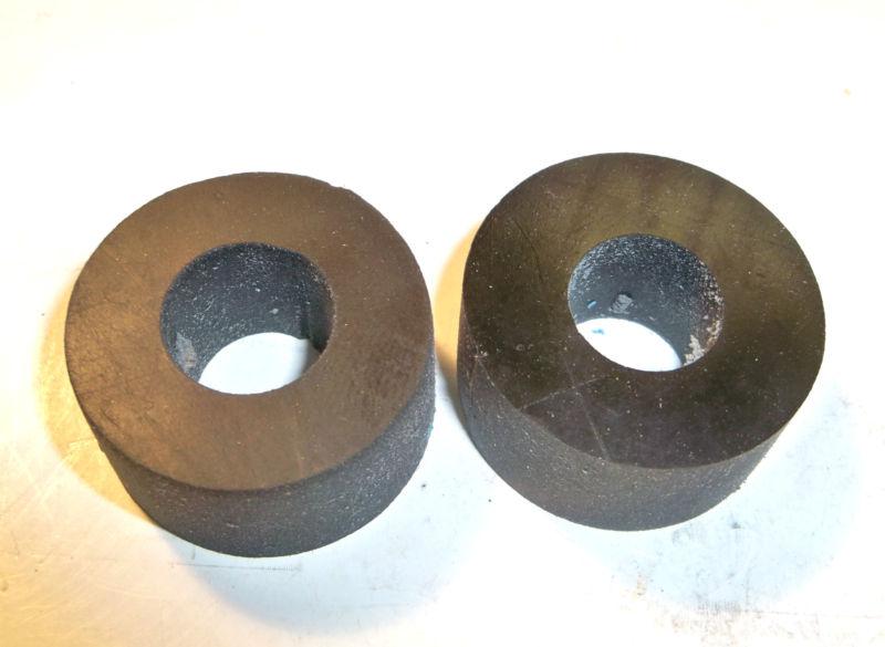 (2)  re suspension brand black bump stop rubbers soft 5/8" hole 3/4" arca nascar