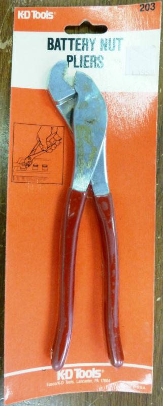 Kd tools 203 battery nut pliers, 7-1/2" l, red vinyl grips, brand new