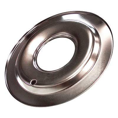 Billet spec air cleaner base steel chrome flat 14" diameter 5.125" inlet ea
