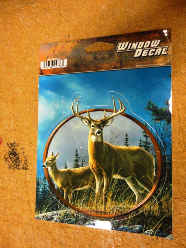 White tale deer window decal sticker 6 x 8 free shipping 
