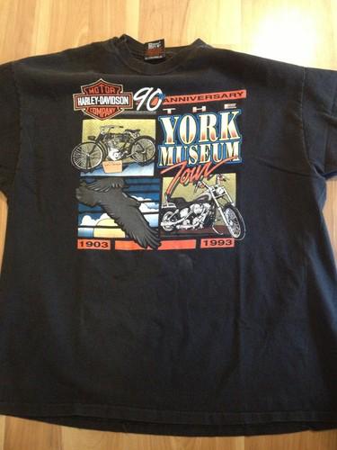 Harley davidson*90th anniversary  black s/s t-shirt york 2xl